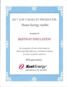 2017 Top 5 Rebate Producer - Home Energy Audits