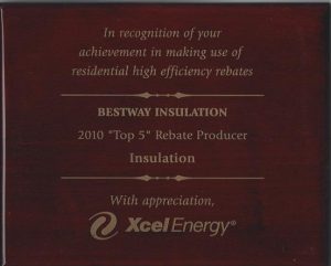 2010 Top 5 Rebate Producer - Insulation