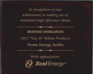 2012 Top 10 Rebate Producer - Home Energy Audits