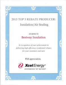 2015 Top 5 Rebate Producer - Insulation/Air Sealing
