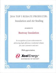 2016 Top 5 Rebate Producer - Insulation and Air Sealing