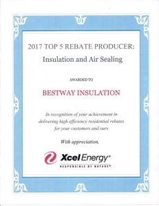 2017 Top 5 Rebate Producer - Insulation and Air Sealing