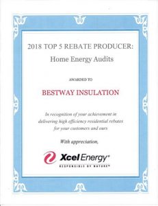 2018 Top 5 Rebate Producer - Home Energy Audits